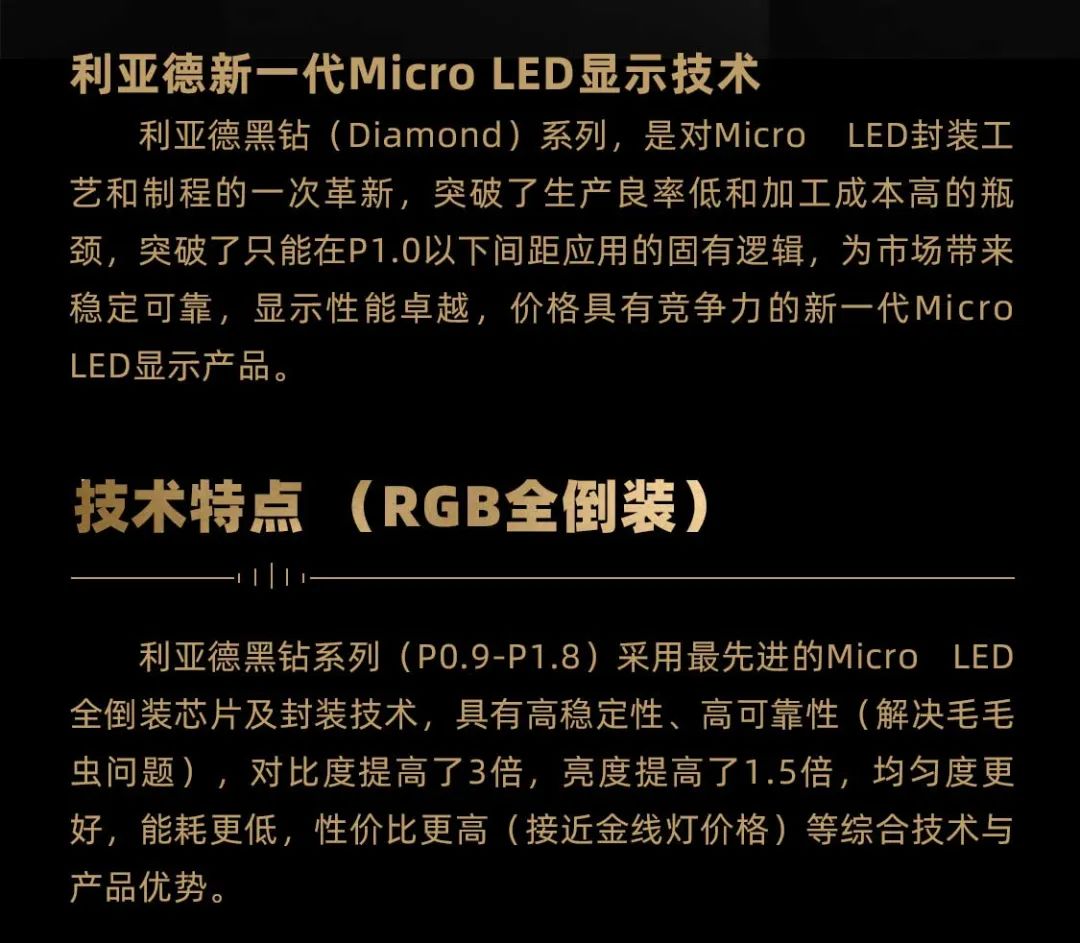 球盟会面向全球发布第二代Micro LED显示技术——球盟会黑钻（Diamond）系列